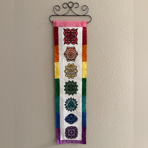 Hand Crafted Other - Colorful Hand-Stitched Chakra Wall Hanging Decor